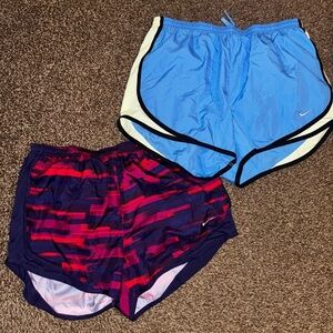 Nike Blue and Red Patterned Shorts